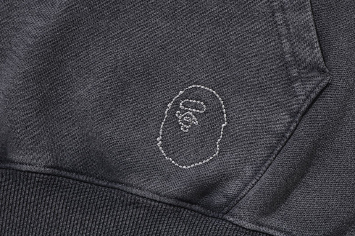 A BATHING APE® Pigment Dyed Oversized Pullover Hoodie Bape