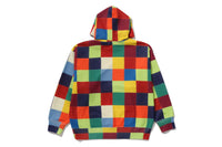 MULTI COLOR PATCHWORK PULLOVER HOODIE