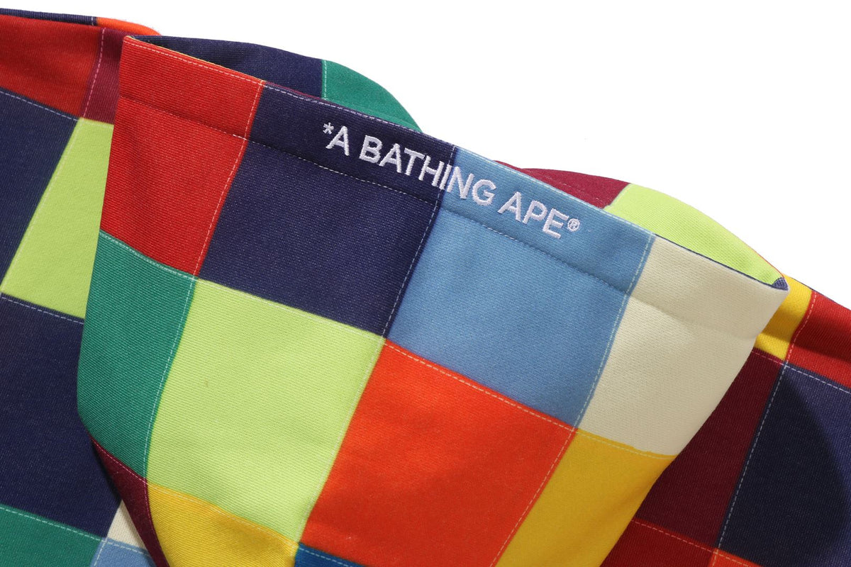 MULTI COLOR PATCHWORK PULLOVER HOODIE