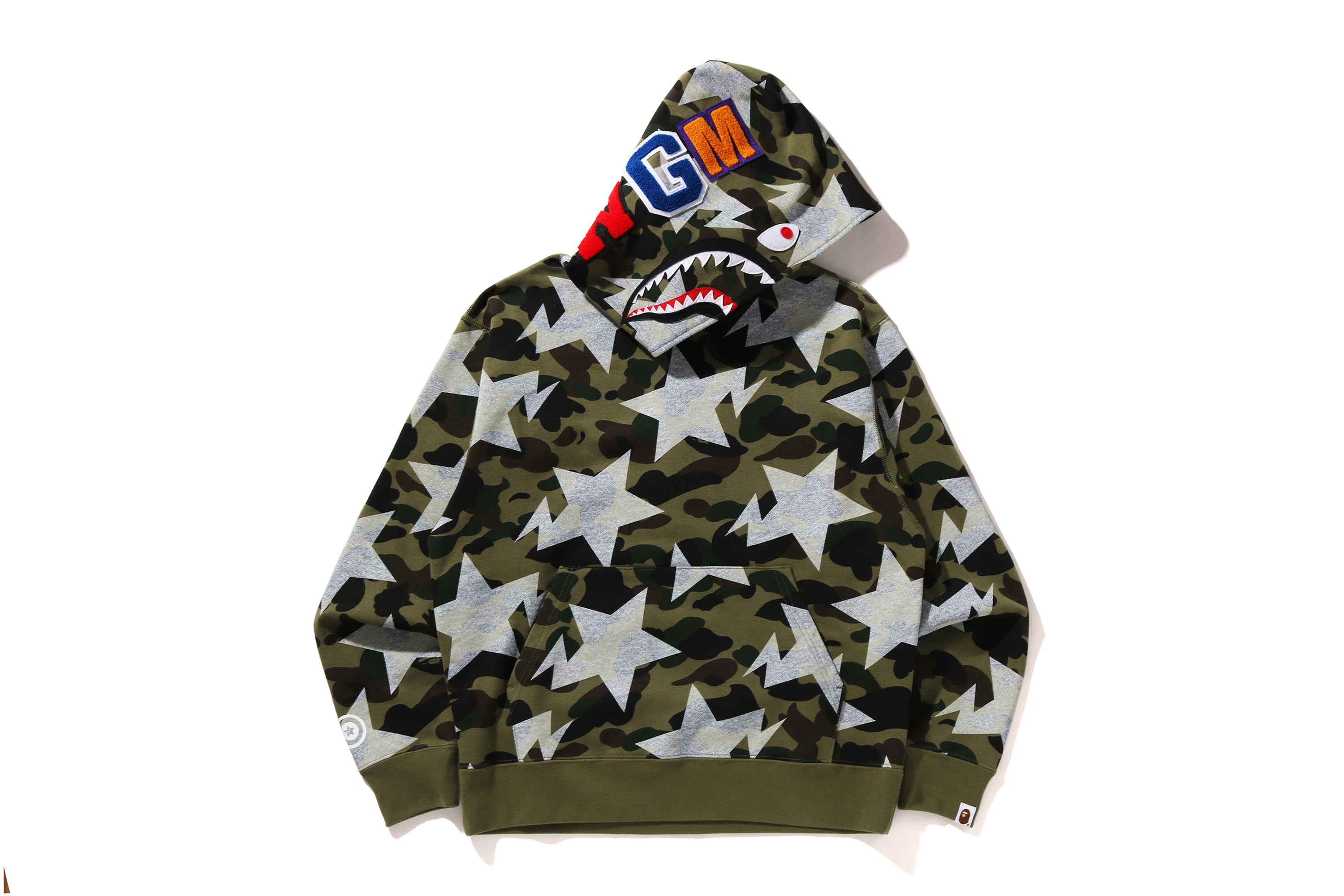A BATHING APE® STA Over Print 1st Camo Shark Cropped Fit Pullover