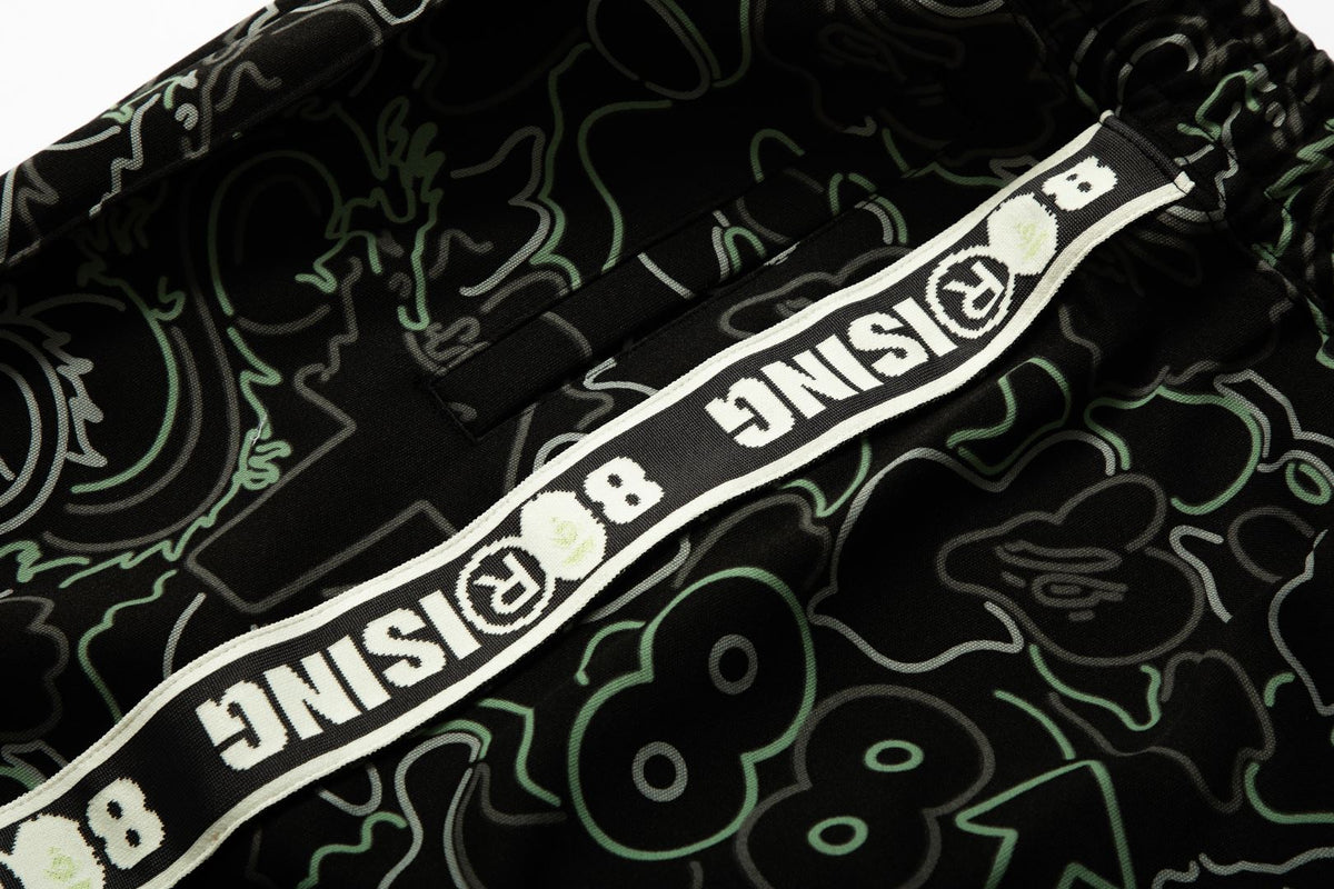 BAPE X 88RISING GLOW IN THE DARK CAMO TRACK PANTS