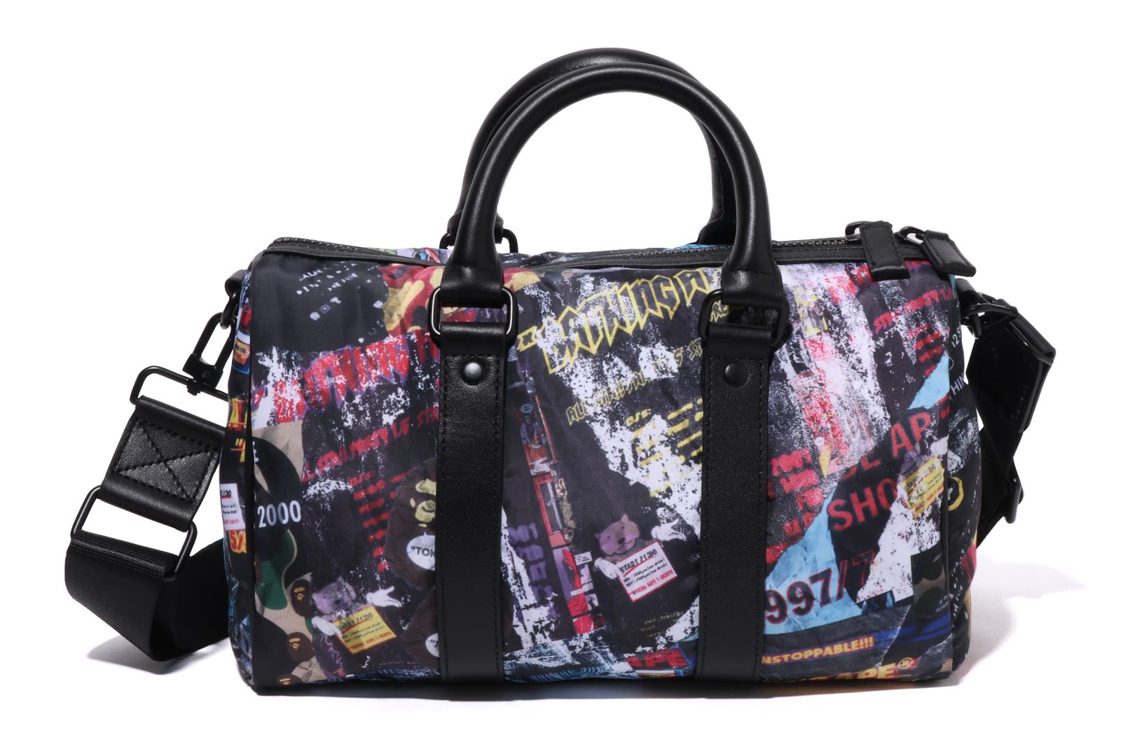 A BATHING APE® BAPE Flyer Pattern Mini Boston Bag | Bape official