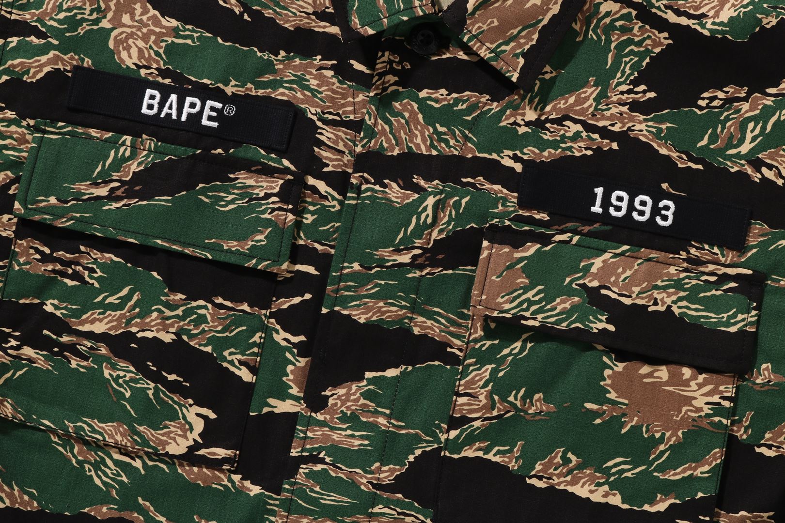A BATHING APE® Tiger Camo Military Shirt | Bape official website