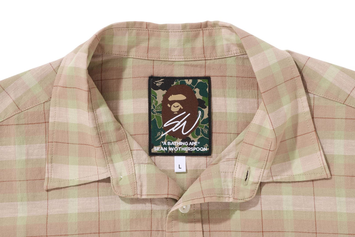 BAPE X SEAN WOTHERSPOON EMBROIDERY CHECK SHIRT