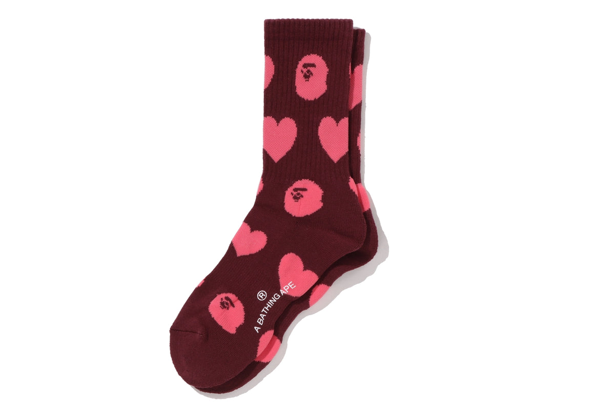 I LOVE BAPE MONOGRAM SOCKS