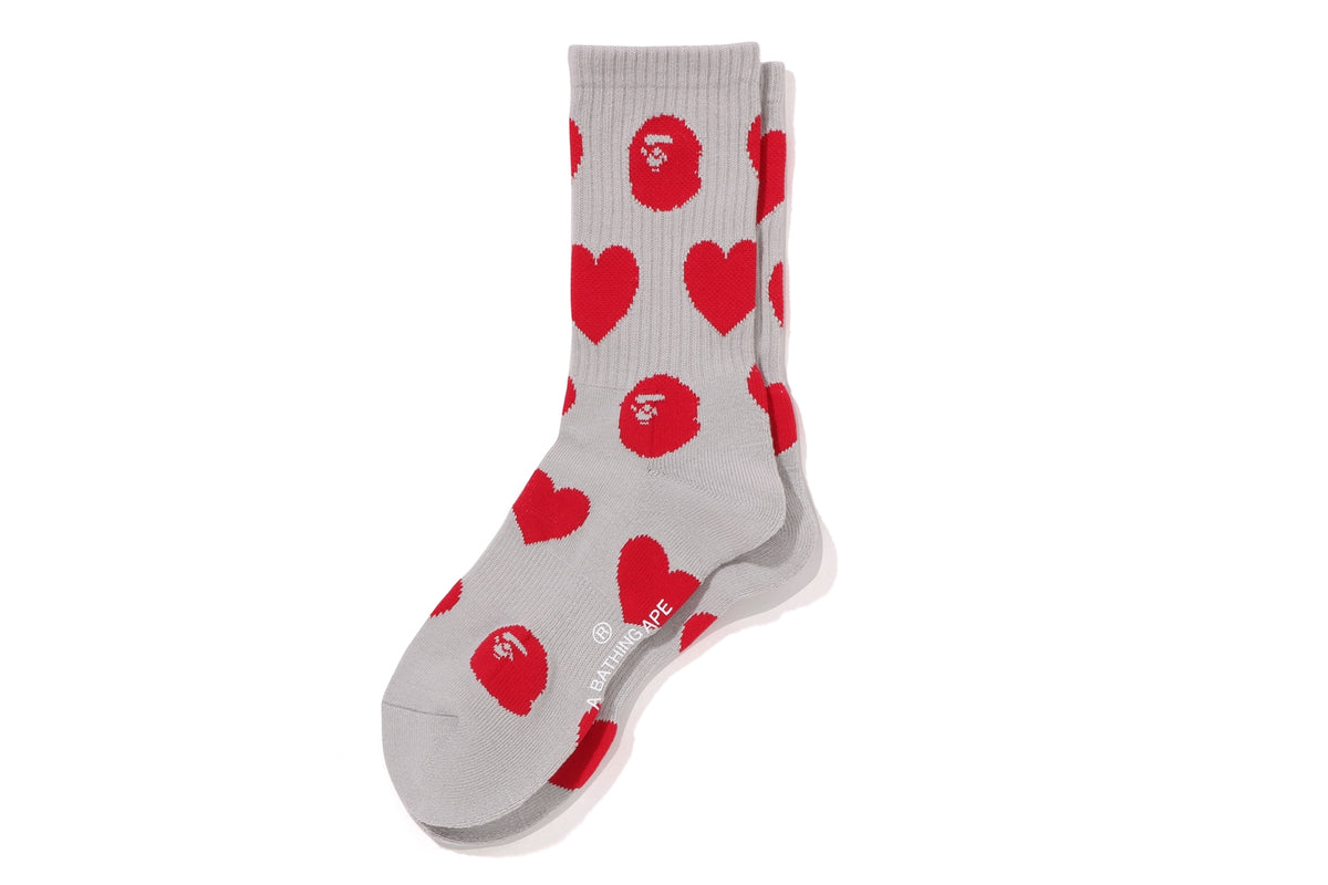 I LOVE BAPE MONOGRAM SOCKS