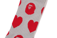 I LOVE BAPE MONOGRAM SOCKS