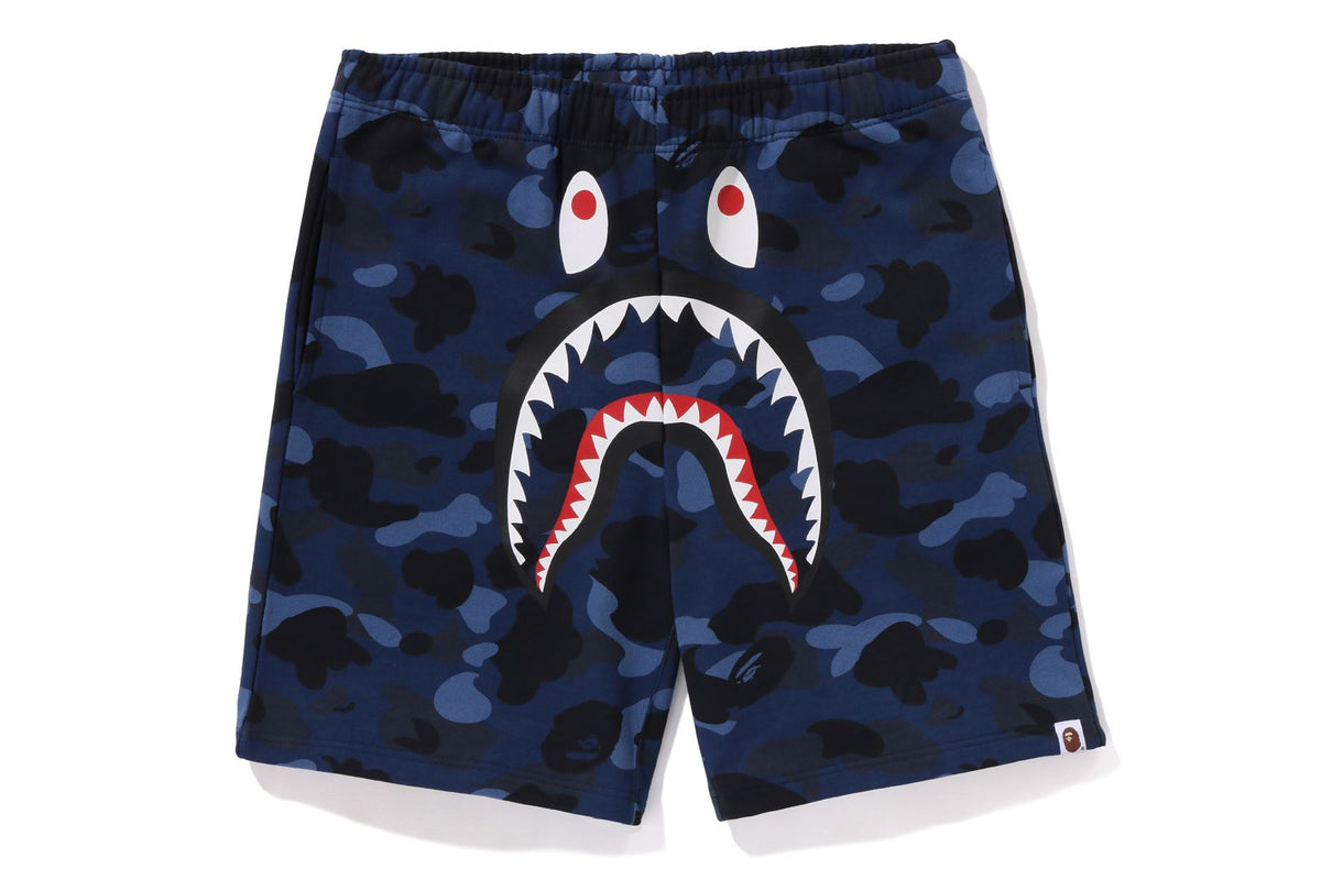 A BATHING APE® Color Camo Shark Sweat Shorts Bape official