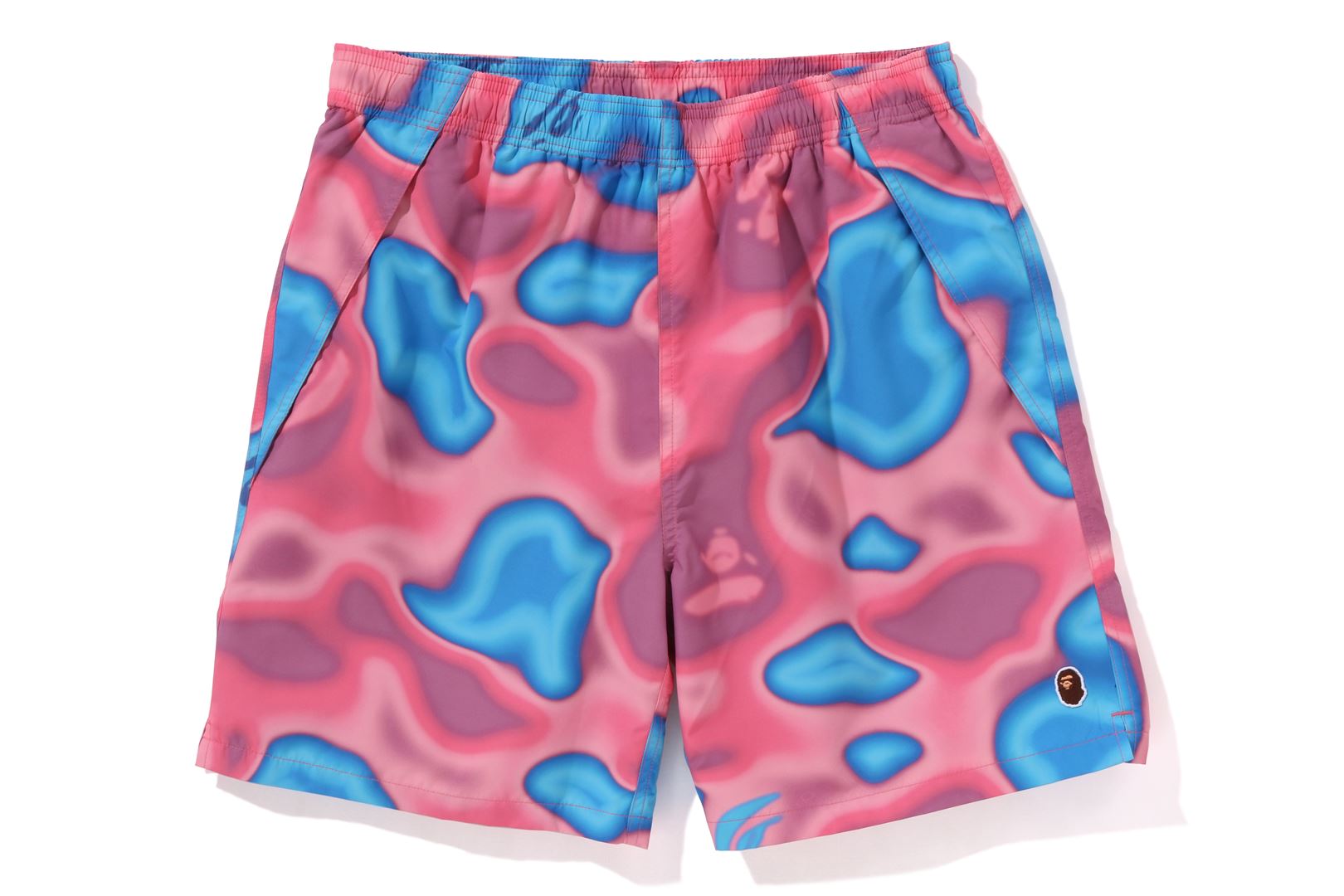 A BATHING APE® Liquid Camo One Point Beach Shorts | Bape official