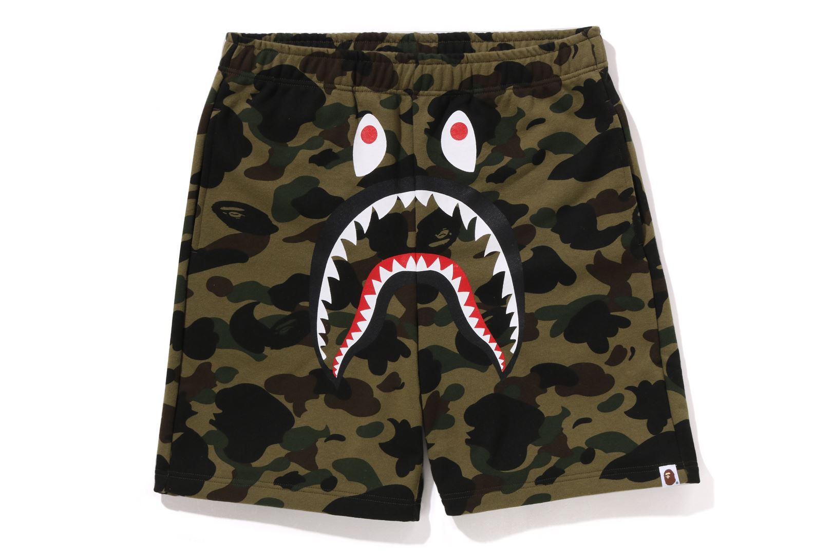 A BATHING APE 1stカモ シャーク スウェット ショートパンツ L A BATHING APE® 1st Camo Shark Regular Fit Sweat Shorts | Bape