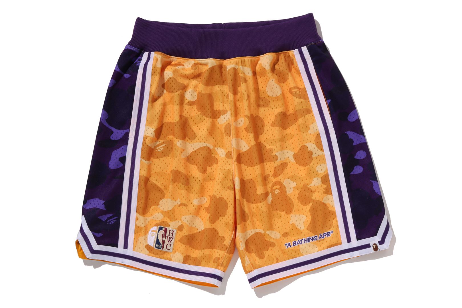 A BATHING APE® BAPE X M&N NBA - Los Angeles Lakers Swingman Shorts