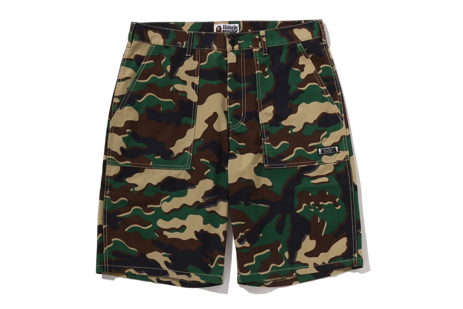 A BATHING APE® Glitch Woodland Camo Shorts | Bape official website