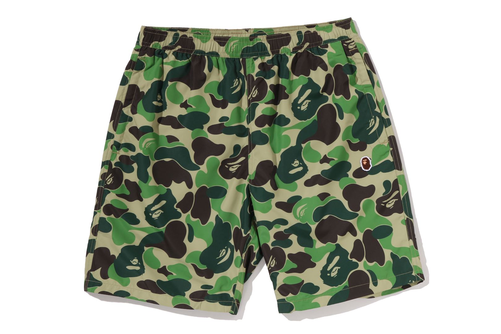 A BATHING APE® Abc Camo Ape Head One Point Beach Shorts | Bape