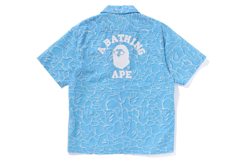 ABC SEA SURFACE CAMO OPEN COLLAR S/S SHIRT