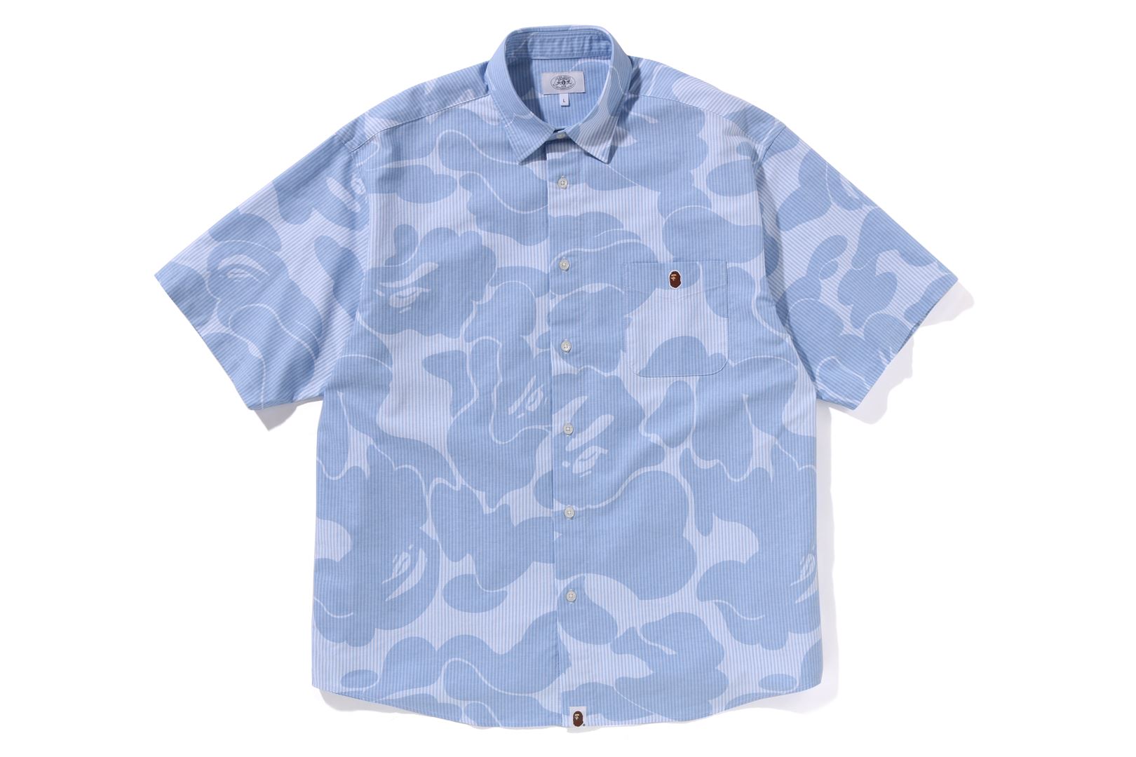 A BATHING APE® Stripe Camo Relaxed Fit Ss Shirt | Bape official