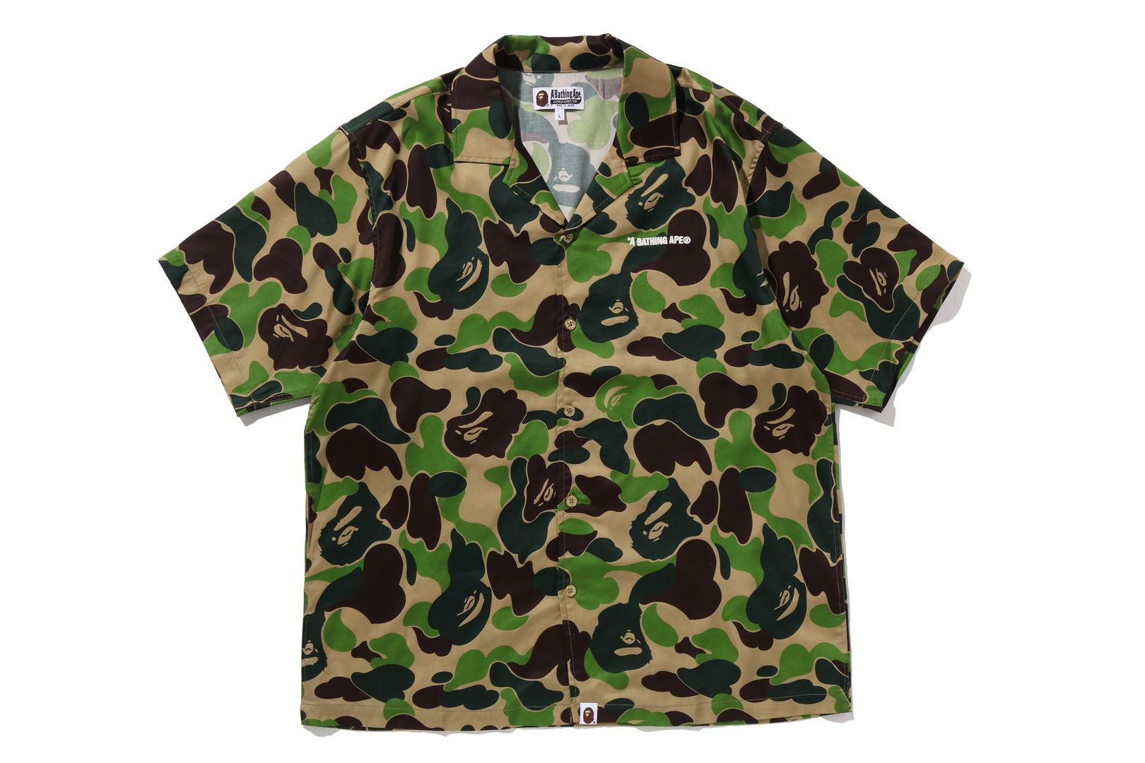 A BATHING APE® Abc Camo Open Collar Ss Shirt | Bape official
