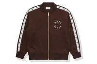 BAPE BLACK MENS CONTRAST STRIPE TRACK JACKET