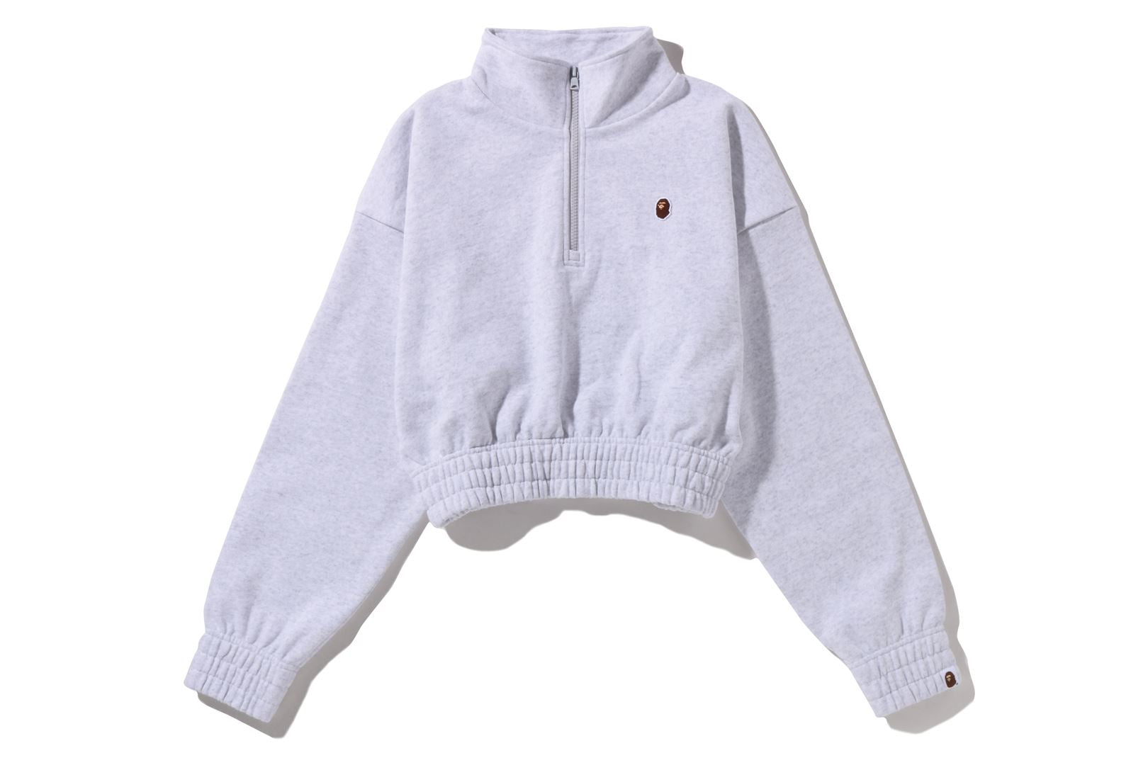A BATHING APE® Ape Head One Point Cropped Half-Zip | Bape official