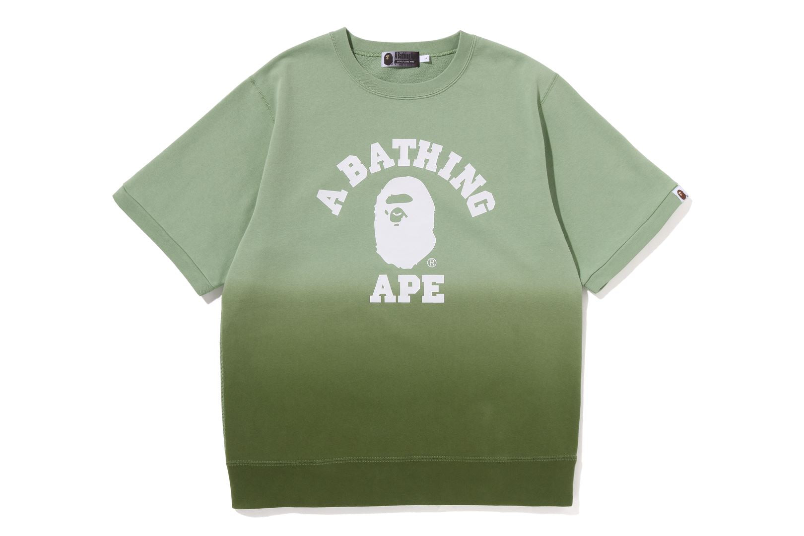 COLLEGE GRADATION SHORT SLEEVE SWEAT CREWNECK – uk.bape.com