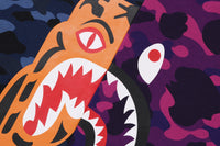 COLOR CAMO TIGER SHARK CREWNECK SWEATSHIRT