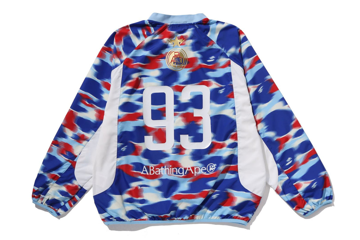 SCREEN CAMO FOOTBALL LOGO RELAXED FIT CREWNECK SWEATSHIRT