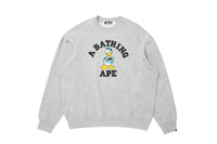 BAPE X DISNEY DONAL DUCK COLLEGE RELAXED FIT CREWNECK M
