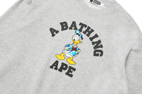 BAPE X DISNEY DONAL DUCK COLLEGE RELAXED FIT CREWNECK M