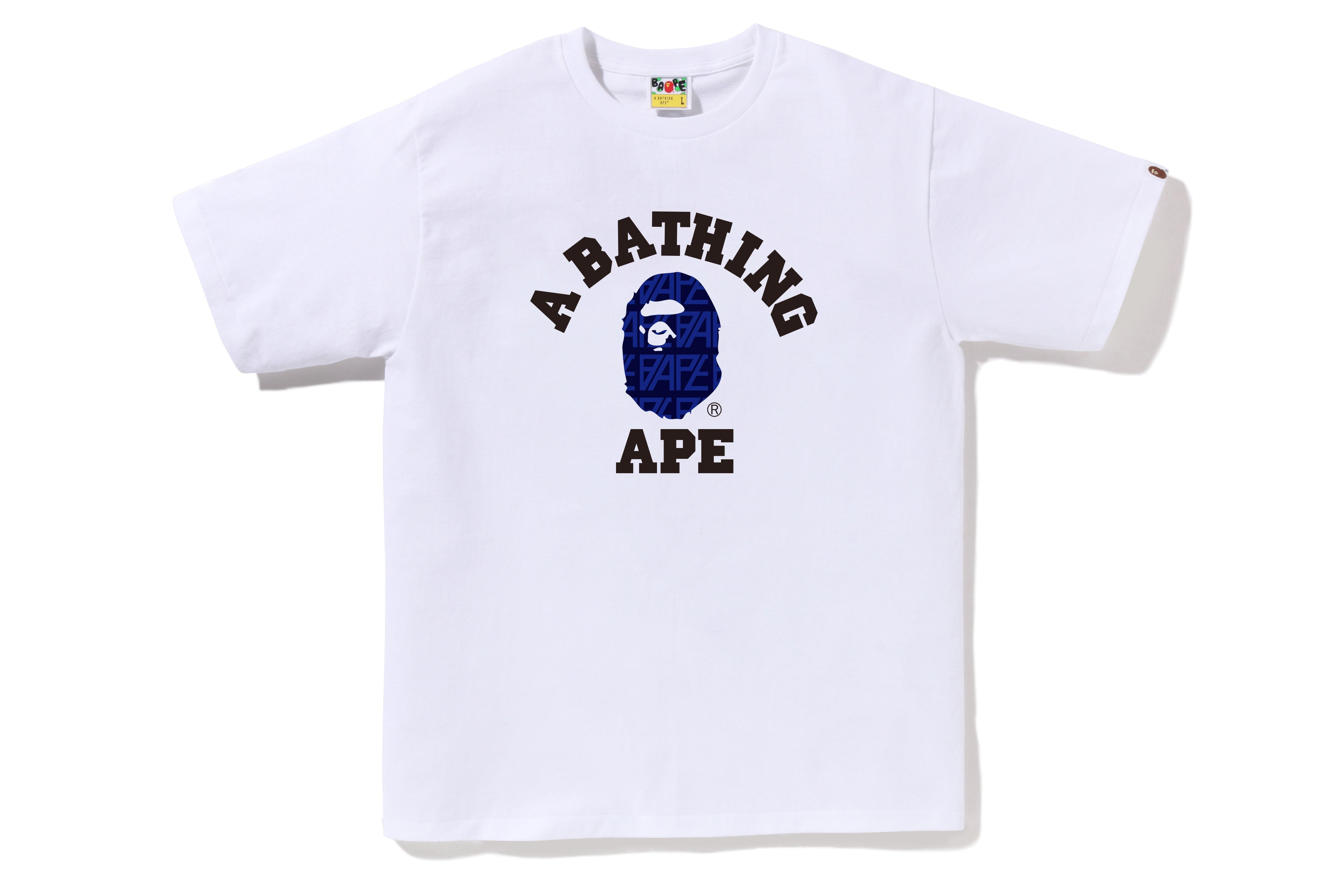 BAPE LOGO MONOGRAM COLLEGE TEE