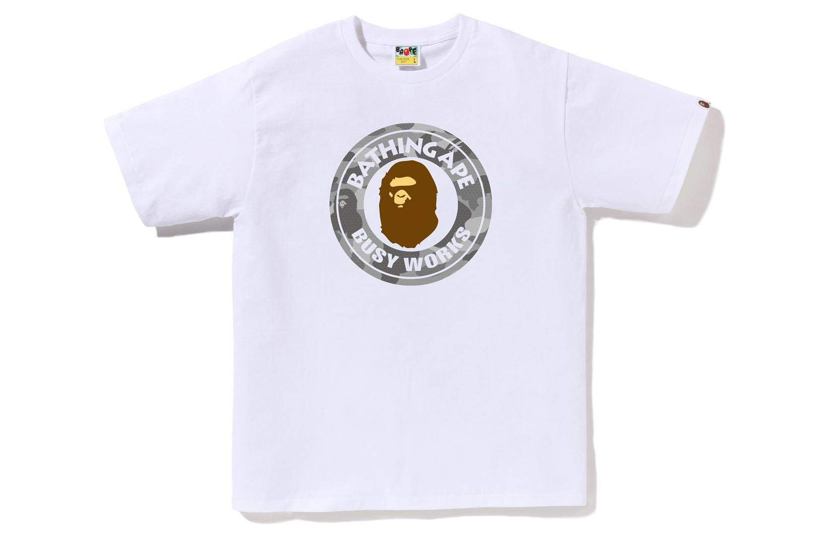 HONEYCOMB CAMO BUSY WORKS TEE – uk.bape.com