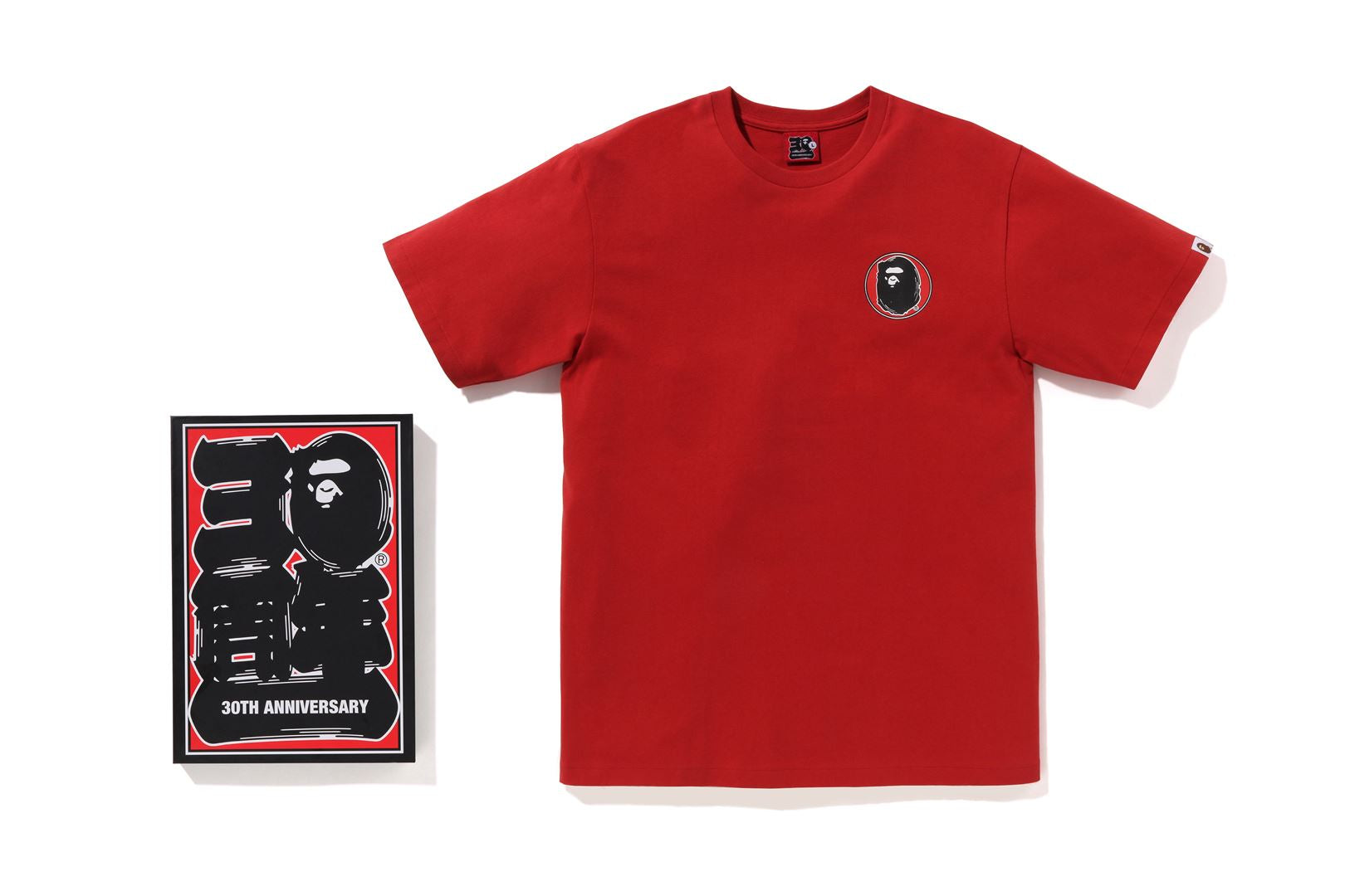 Black and red bape shirt hotsell