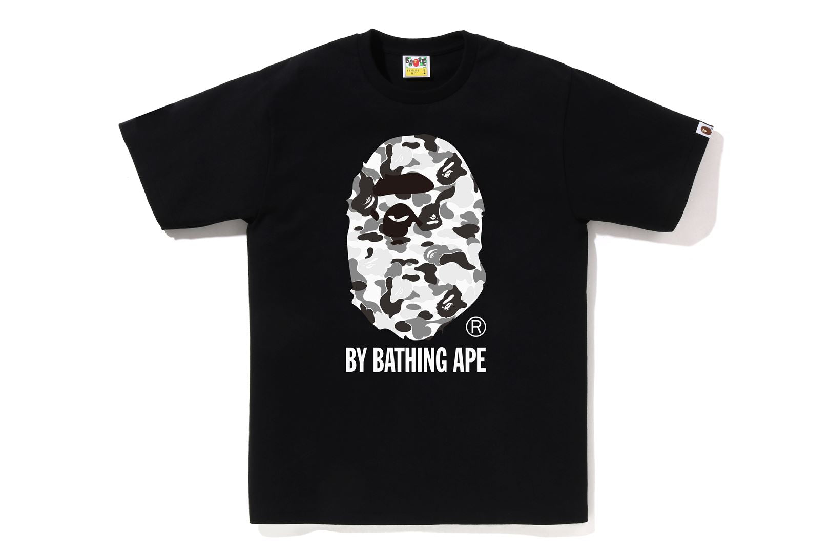 Black and best sale white bape shirt