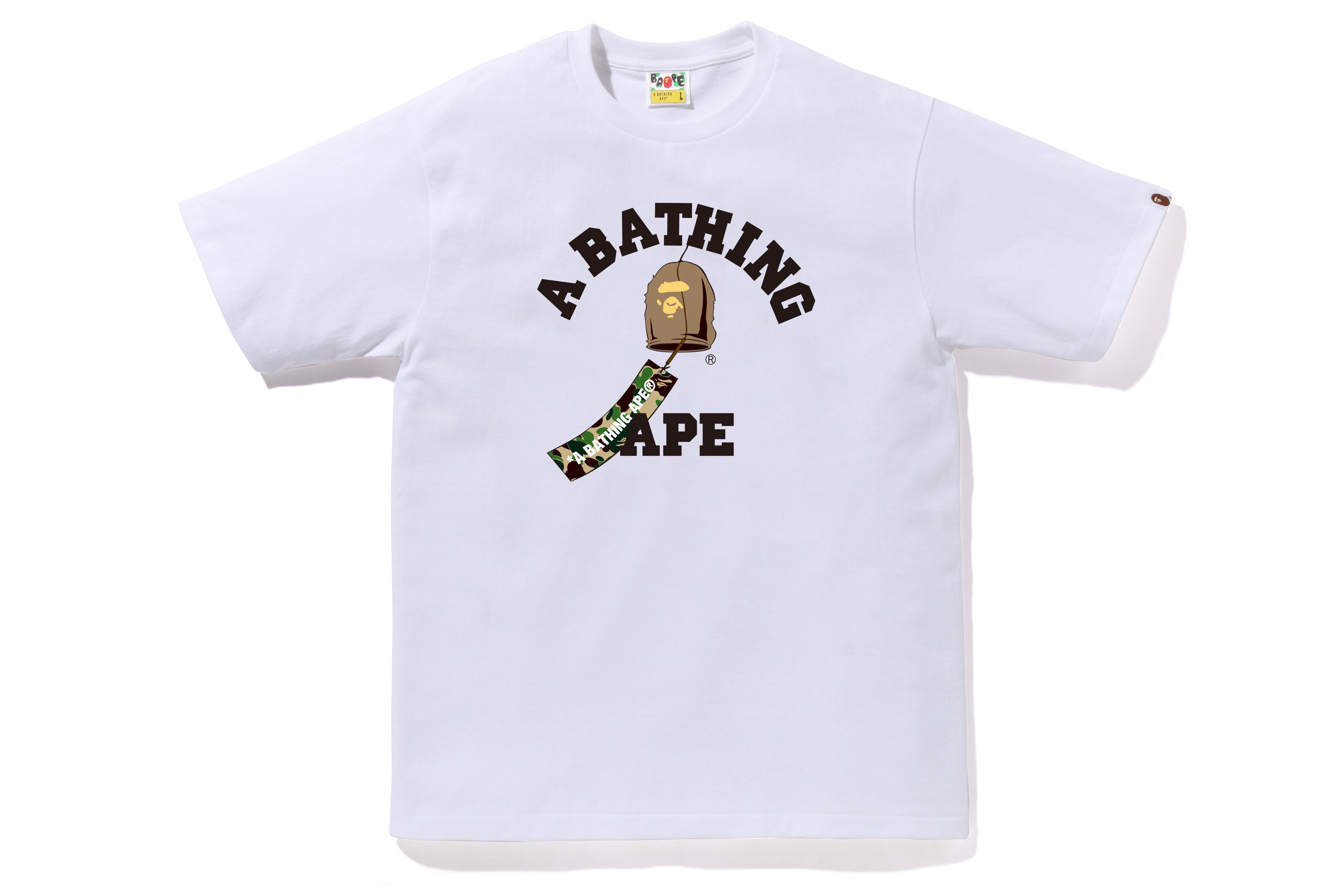 A BATHING APE® Japanese Wind Chimes College Tee | Bape official