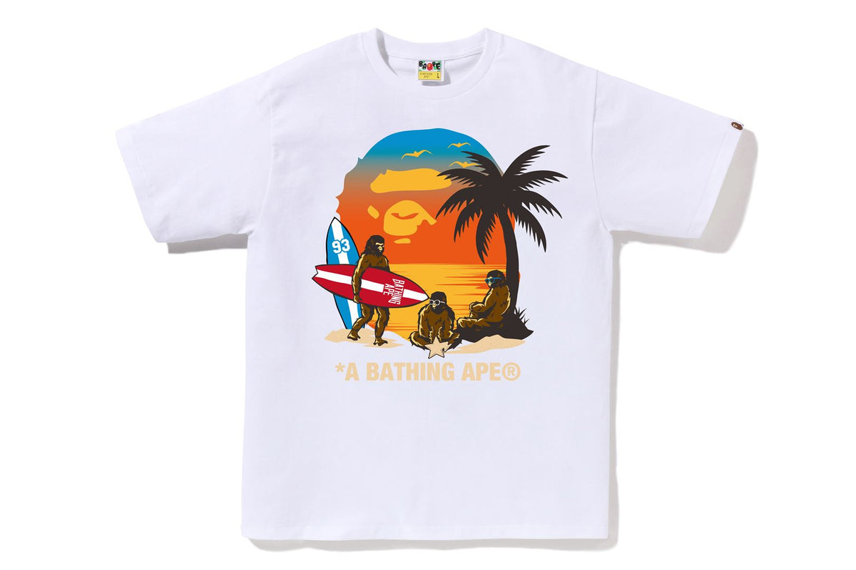 SUNSET BEACH APE HEAD TEE MENS