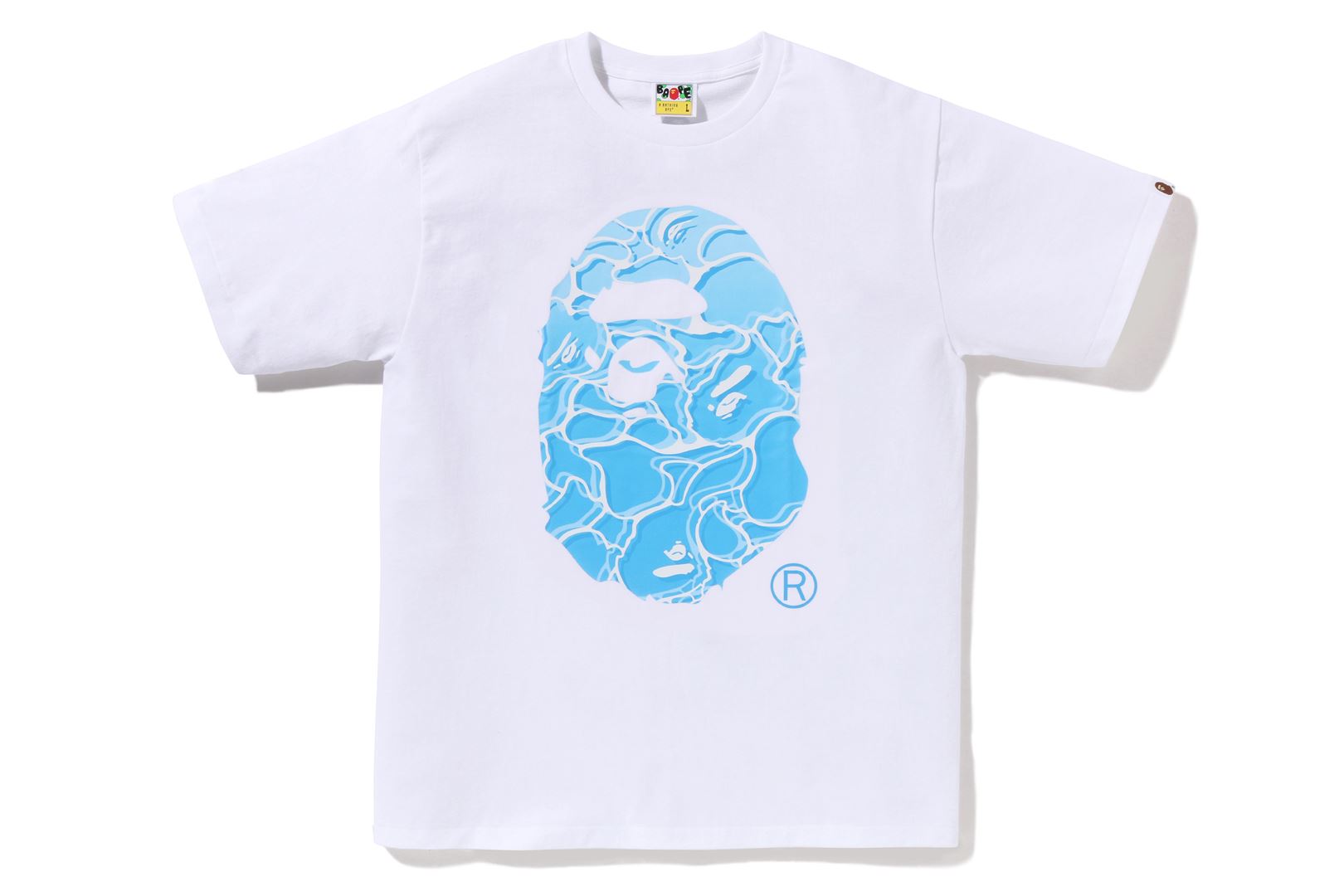 A BATHING APE® Abc Sea Surface Camo Ape Head Tee | Bape official