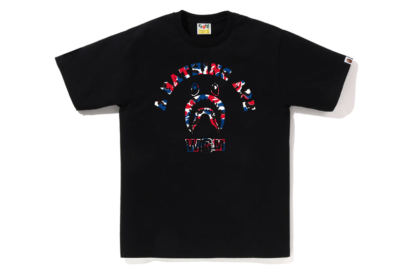 BAPE STORE LONDON SHARK COLLEGE TEE