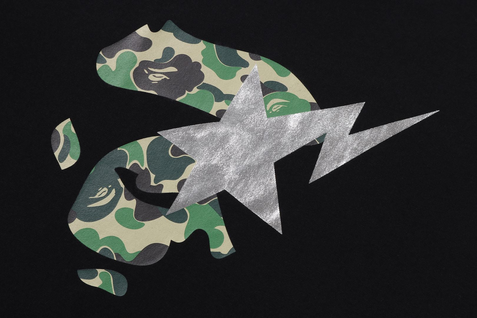 A BATHING APE® Abc Camo Ape Face STA Tee | Bape official website