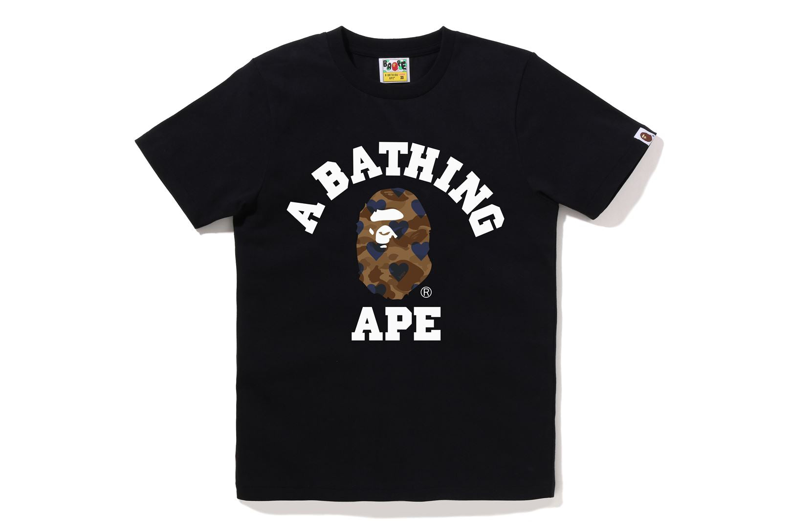 Bape T-shirt Bathing Ape Line 1st Camo NYC logo Mens XL black green New top in Bag