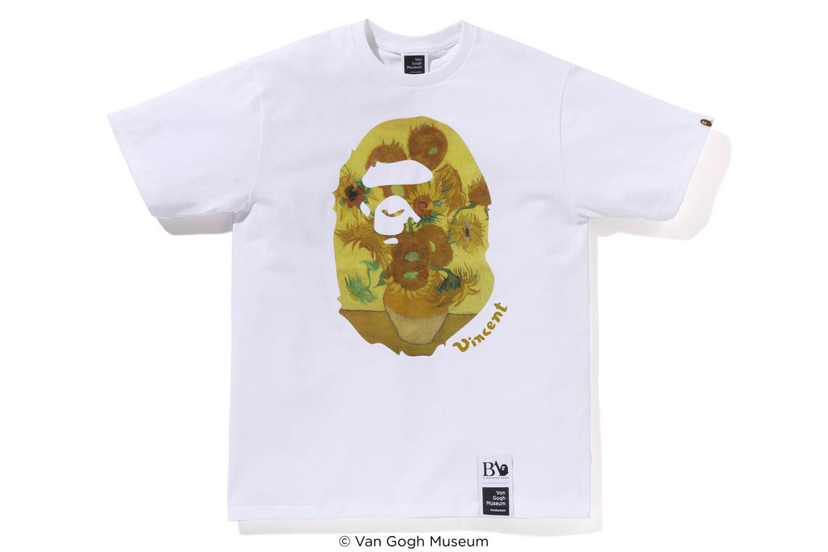 BAPE X VGM - APE HEAD CANVAS ART TEE