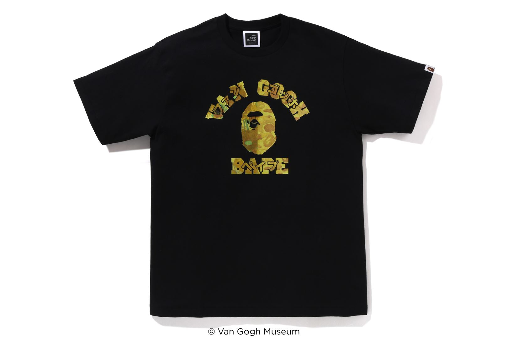 L BAPE X VGM COLLEGE TEE Tシャツ 白 ゴッホ カレッジ L BAPE X VGM