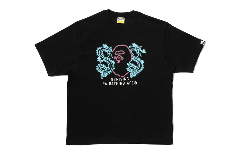 BAPE X 88RISING NEON LOGO RELAXED FIT TEE