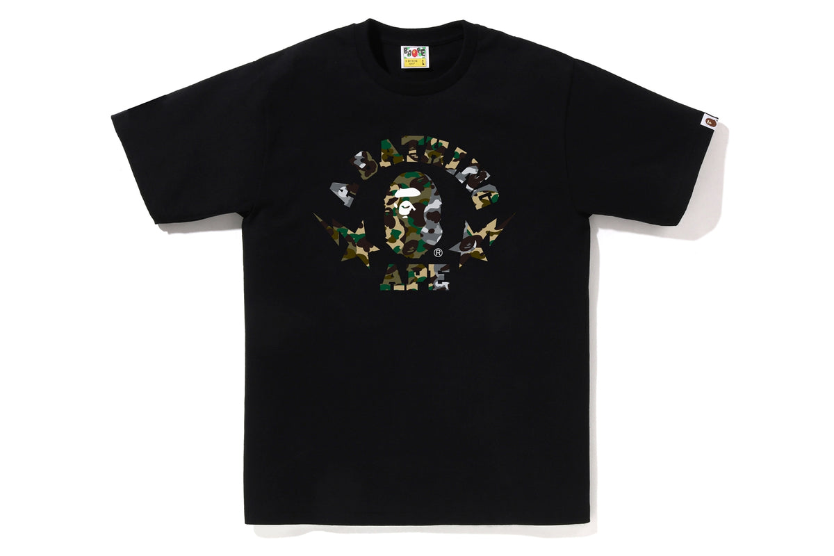 A BATHING APE® 1st Camo Crazy STA College Tee Bape official