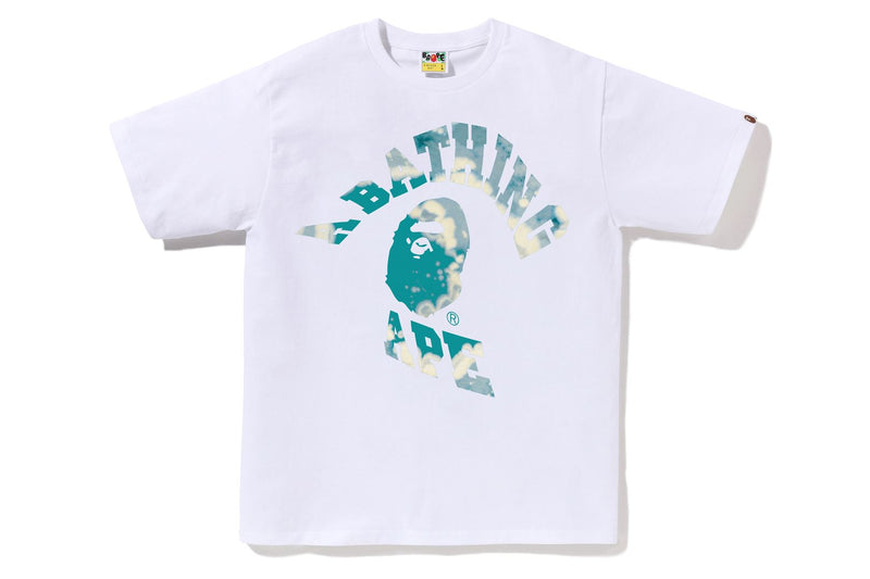 BAPE MENS TIE DYE TWIST COLLEGE TEE
