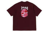 BAPE MENS ABC CAMO HAND DRAW APE HEAD T-SHIRT