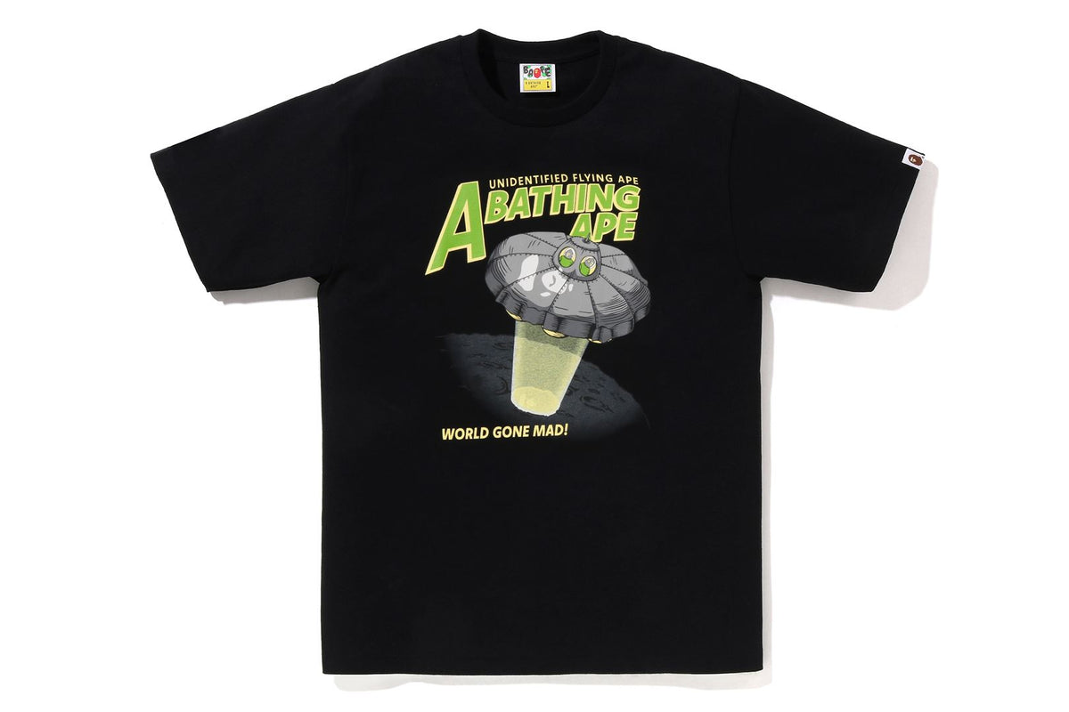 APE HEAD UFO ON MOON TEE
