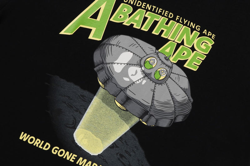 APE HEAD UFO ON MOON TEE
