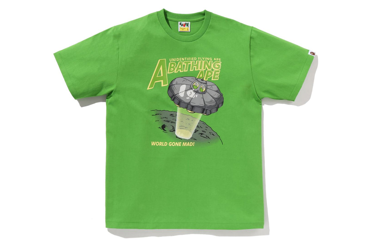 APE HEAD UFO ON MOON TEE