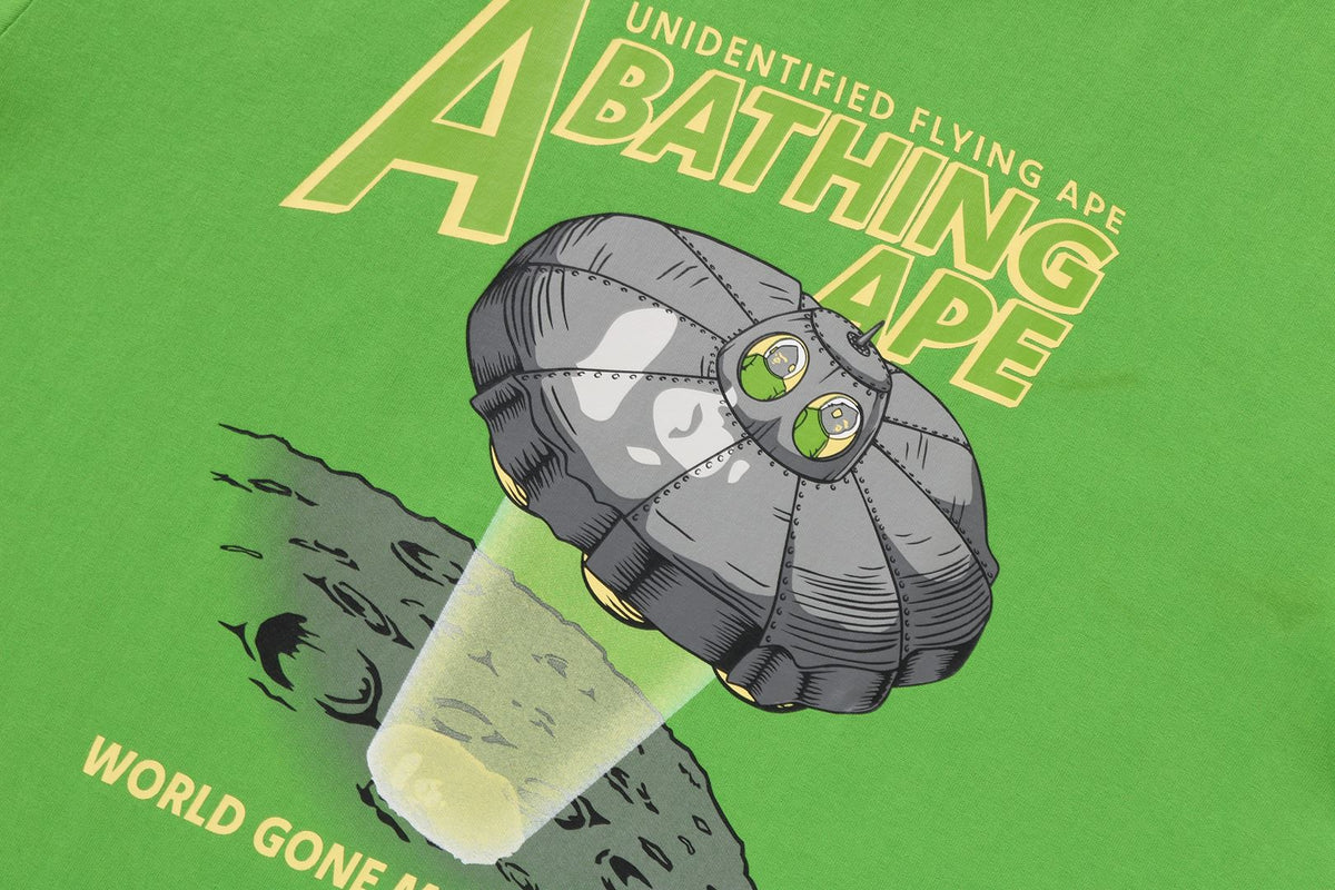 APE HEAD UFO ON MOON TEE