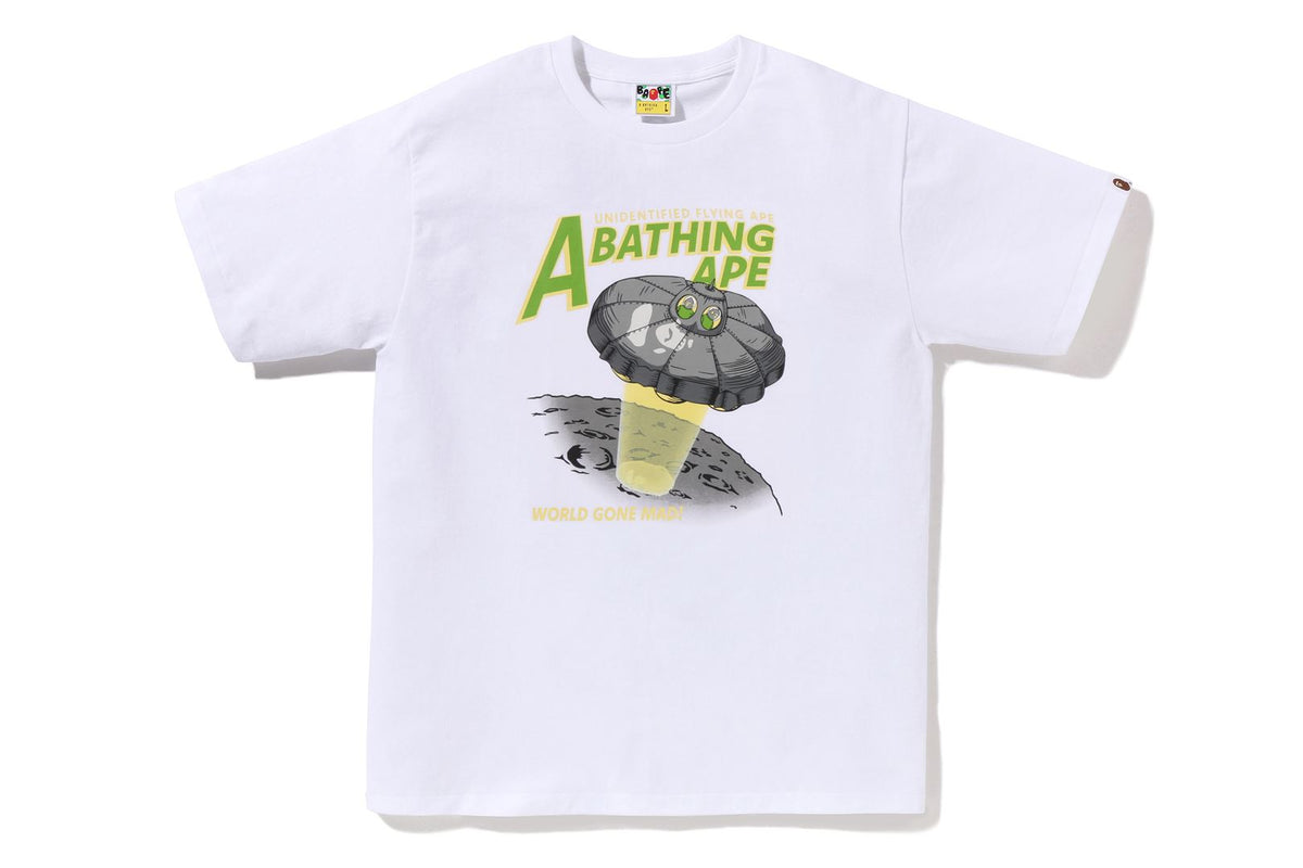 APE HEAD UFO ON MOON TEE