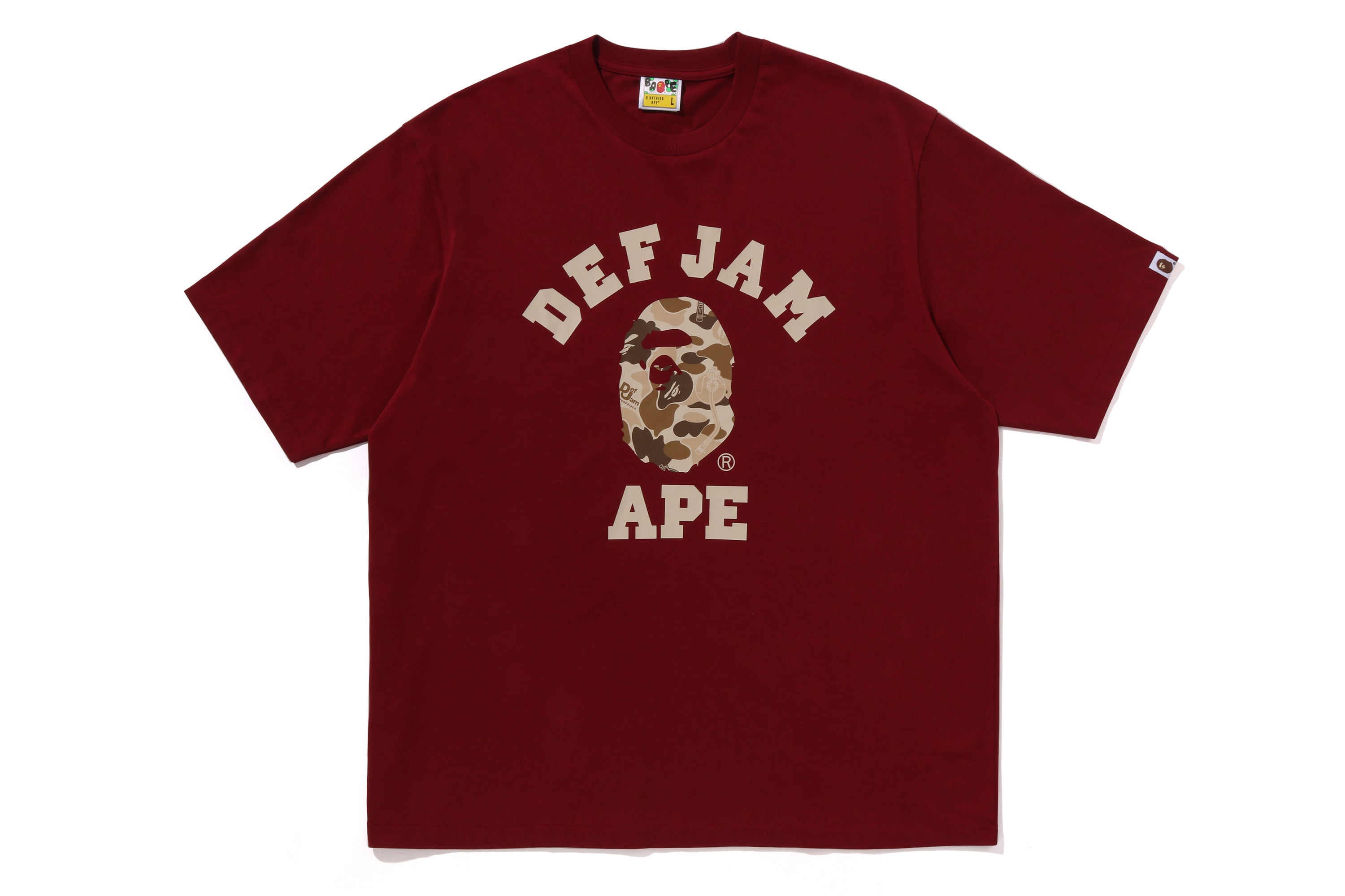 A BATHING APE® BAPE X Def Jam Camo College Relaxed Fit Tee | Bape