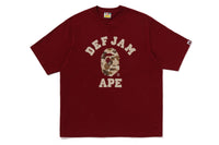 BAPE X DEF JAM CAMO COLLEGE RELAXED FIT TEE